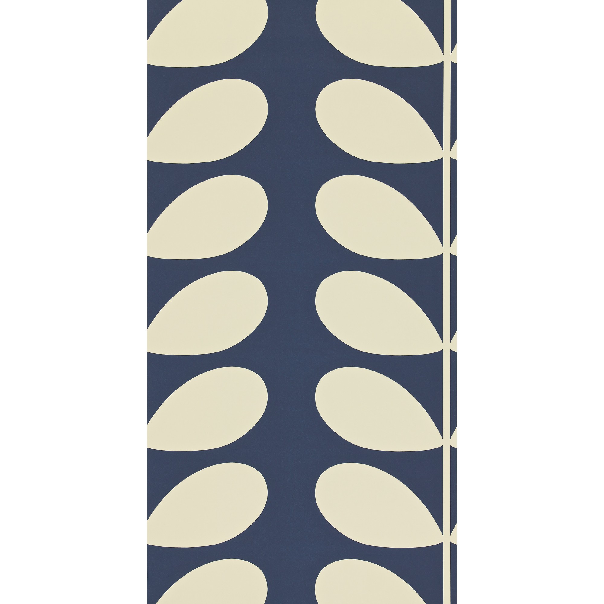 Giant Stem Wallpaper 110393 By Orla Kiely In Midnight Blue